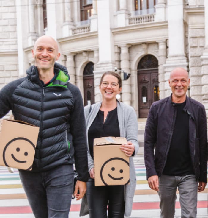 Foto Geschäftsführung Christoph Schreiner, Barbara Unterkofler, Roland Fink